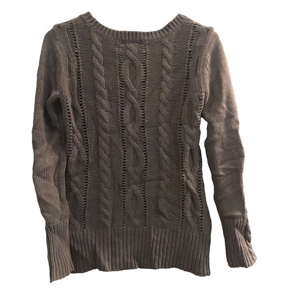 Route 66 Sweater Womens Size S Small Gray Cable Knit Round Neck Recycled Bottles - Picture 3 of 4